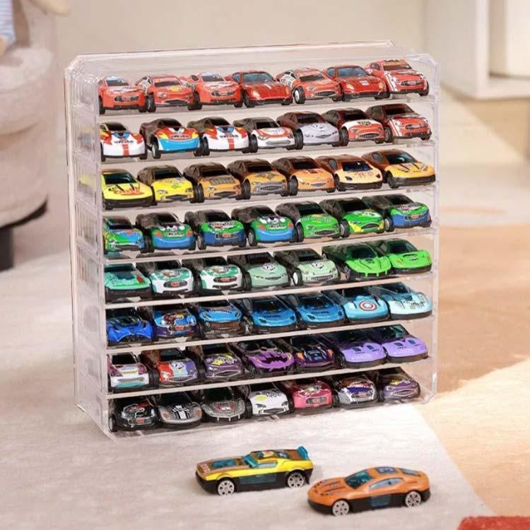 収納 車収納 ミニカーディスプレイ 透明 ミニカー ショーケース