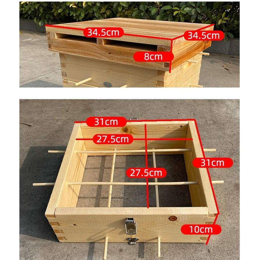 5階 蜜蜂巣箱 養蜂箱 蜂の巣 ミツバチの巣箱 養蜂 養蜂器具 ニホンミツバチ捕獲箱Urraca 杉材 ワックスを煮る 5階の格子箱 防水 防湿 防虫｜amanostore2｜06