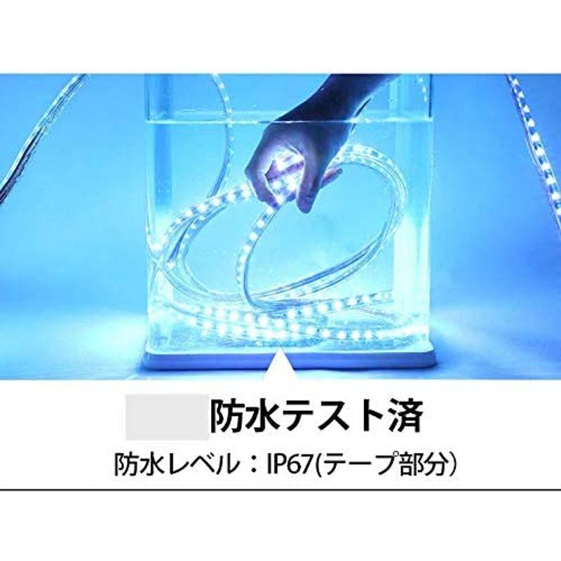 LEDストリップ　LEDテープライト　AC　家庭用　LEDネオンライト　PSEプラグ付き　二列式　防水　100v　180SMD　M　切断可