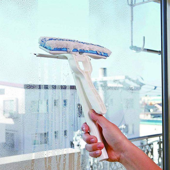 アズマ 『網戸・窓掃除に』 楽絞りワイパーM モップ ワイパー ガラス 窓 清掃用品 そうじ 掃除 水拭き 大掃除 窓ガラス掃除 洗剤不要