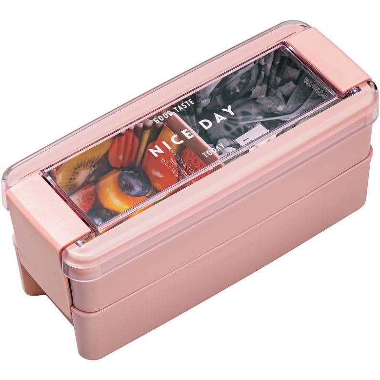 弁当箱 2段 ランチボックス B1488 イージーケアランチ 680mL ピンク