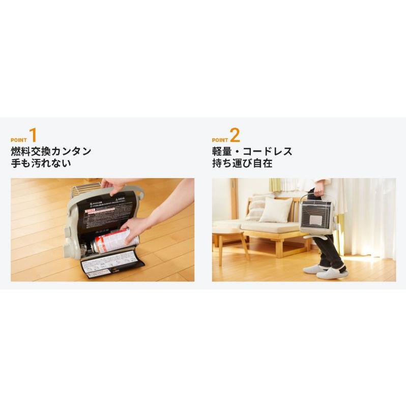 Iwatani（イワタニ） ガスストーブ 屋内用 ポータブル コードレス