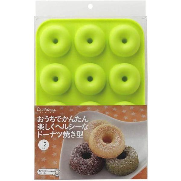 ドーナツ型 シリコン 焼きドーナツ バレンタイン House Select ミニ シリコーン 12個取 ベーシック DL6245 貝印 kai KAI Kai ドーナッツ お菓子作り 製菓用品 の商品画像