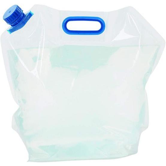 カクセー 水タンク 折りたたみ 10L 自立型 32425　非常事隊 キャンプ アウトドア クリア 約縦38横40厚さ4.5cm 取っ手付 丈夫な三層構造 ウォータータンク … | Kakusee