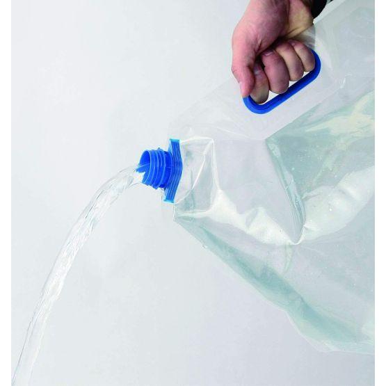 カクセー 水タンク 折りたたみ 10L 自立型 32425　非常事隊 キャンプ アウトドア クリア 約縦38横40厚さ4.5cm 取っ手付 丈夫な三層構造 ウォータータンク … | Kakusee | 01