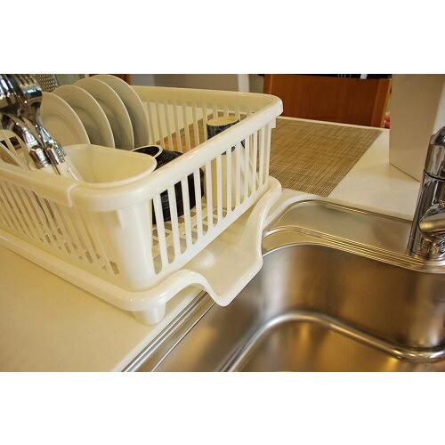 サンコープラスチック 水切りかご 水切りラック 皿立て水切り 流 No.2