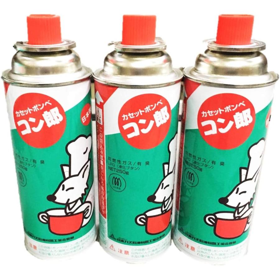 カセットボンベ コン郎 カセットガス 東海 ガスボンベ 250ml 3本入｜amart-e｜02