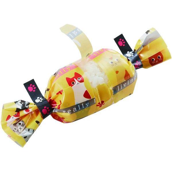 おにぎりラップ おむすび俵っぷ キャット 12枚入り4柄各3枚 止めシール付 P-3420 猫グッズ ねこ かわいい おしゃれ トルネ 日本製 弁当デコレーション用品 | TORUNE | 03