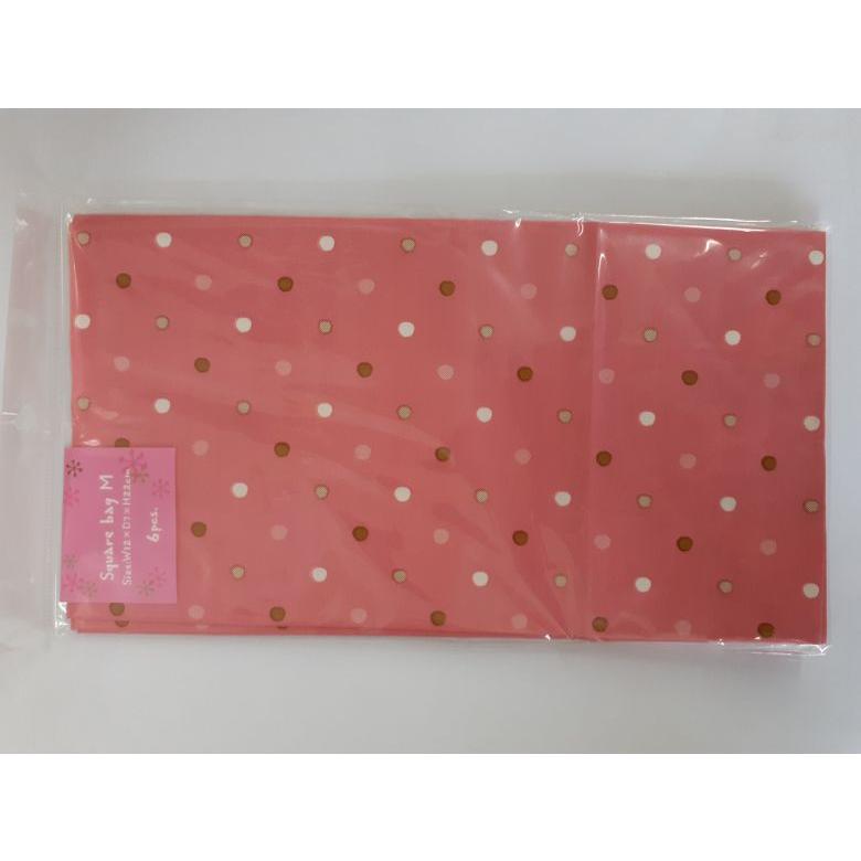 スクエアバッグ Ｍ ドット柄 6枚 Ｔ２２ 製菓用品 バレンタイン ラッピング | 天満紙器