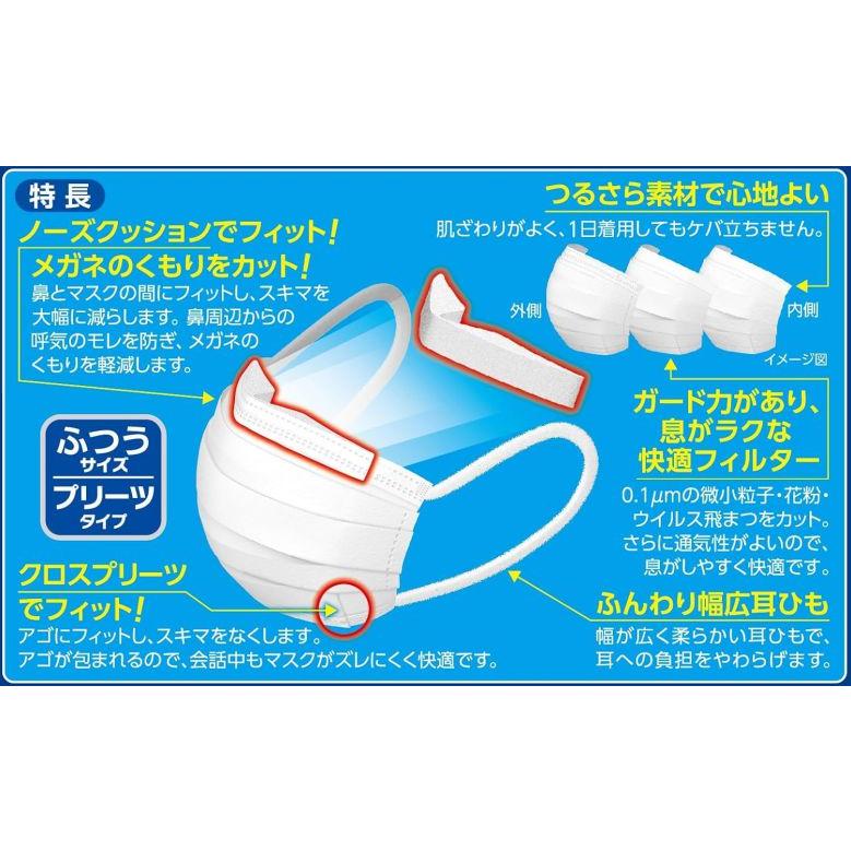 白元アース 不織布マスク プリーツタイプ 快適ガードプロ プリーツ