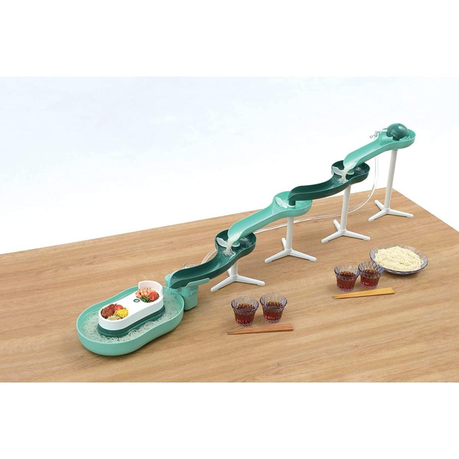 そうめん流し器 流しそうめん スライダー New ミントグリーン パール金属 D6669 流麺 くるくる おしゃれ そーめん 素麺 パーティー かわいい 夏