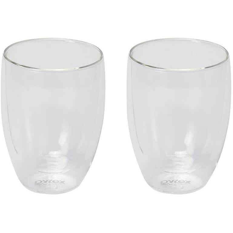 ダブルウォールグラス 350ml 2個組 PYREX CP8539 クリア パイレックス 50800701Aマートeショップ 通販