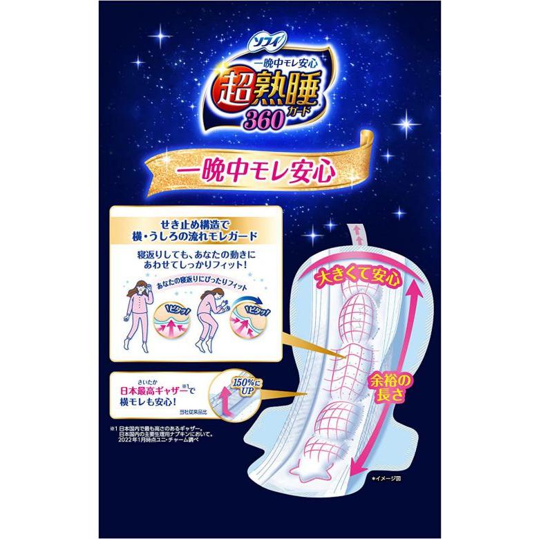 unicharm（ユニチャーム） ソフィ 超熟睡ガード 360 12枚入 くるっと