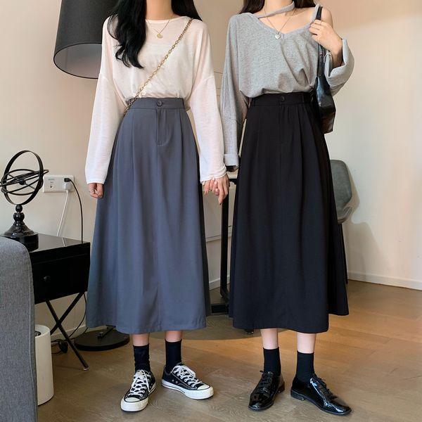 ハイウエスト スカート ロング丈  Aライン ミモレ丈 スカート |  | 01
