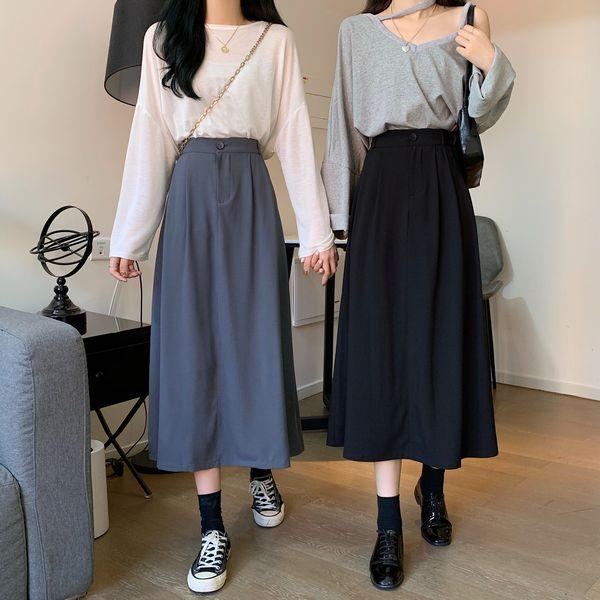 ハイウエスト スカート ロング丈  Aライン ミモレ丈 スカート |  | 03