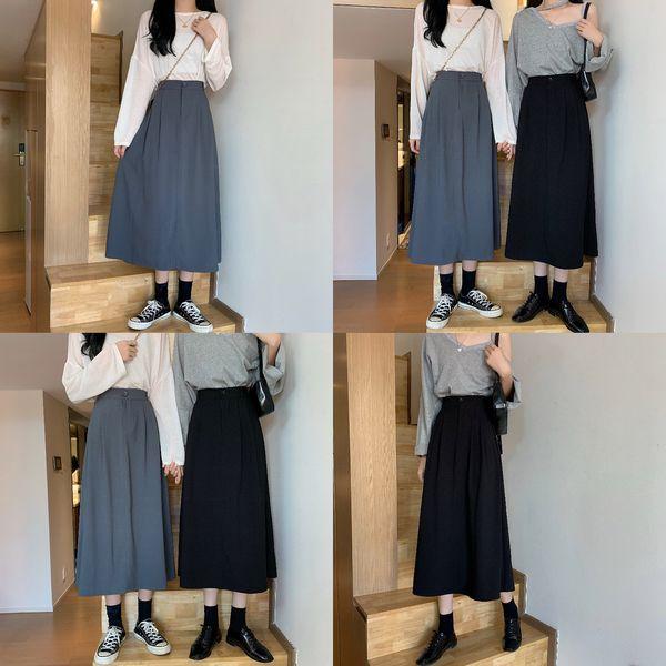 ハイウエスト スカート ロング丈  Aライン ミモレ丈 スカート |  | 04