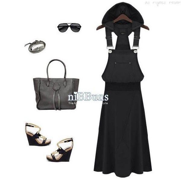 マキシワンピース サロペットスカート サスペンダーフード付き マキシ丈 レディース オールインワン ジャンパースカート |  | 05