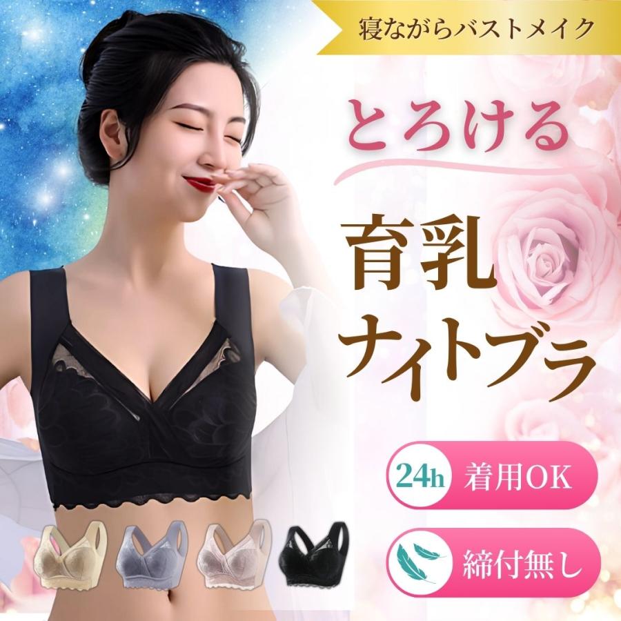 ナイトブラ 育乳 昼夜兼用 ノンワイヤー ブラジャー 育乳ブラ 30代 40 