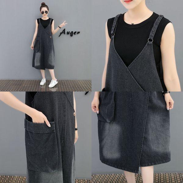 デニム ジャンバースカート サロペット カジュアル ワンピース 804 Amaryl 通販 Yahoo ショッピング