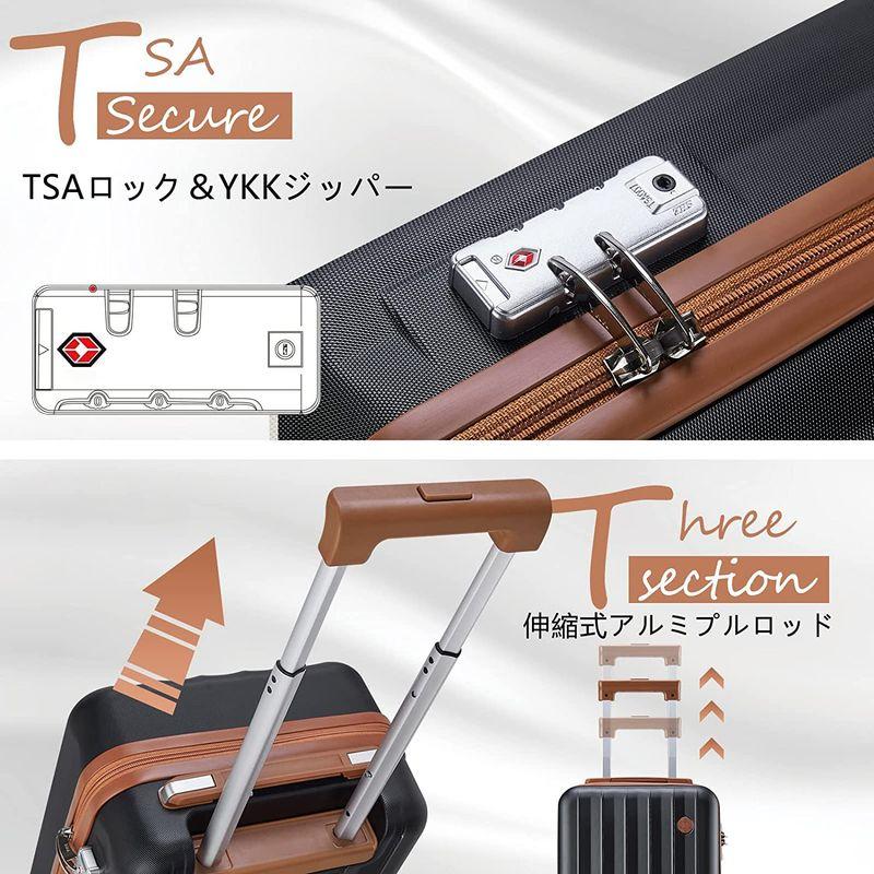 imiomo スーツケース 18inch 3個セット ハードトランク キャリーバッグ キャリーケース 機内持ち込み 超軽量 TSAロック搭載
