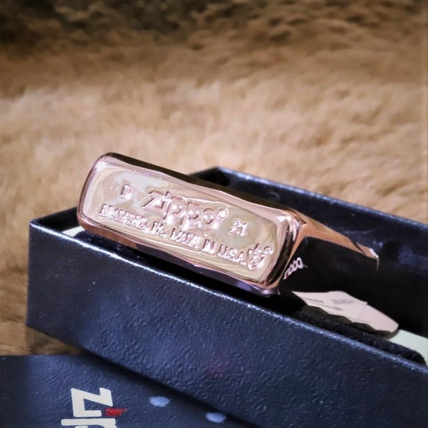 ZIPPO アーマーシャインレイ彫刻シルバーピンクロゴジッポー新品