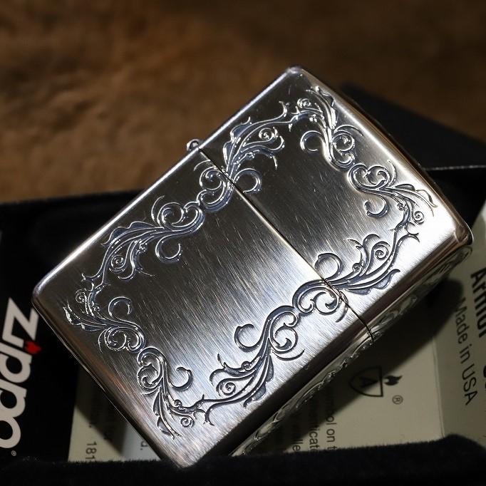 アーマーZIPPO 五面　アラベスク　いぶし　新品　フラワー　ジッポ　ライター Zippo ジッポー アーマー 5面 アラベスク 唐草 アンテーク風