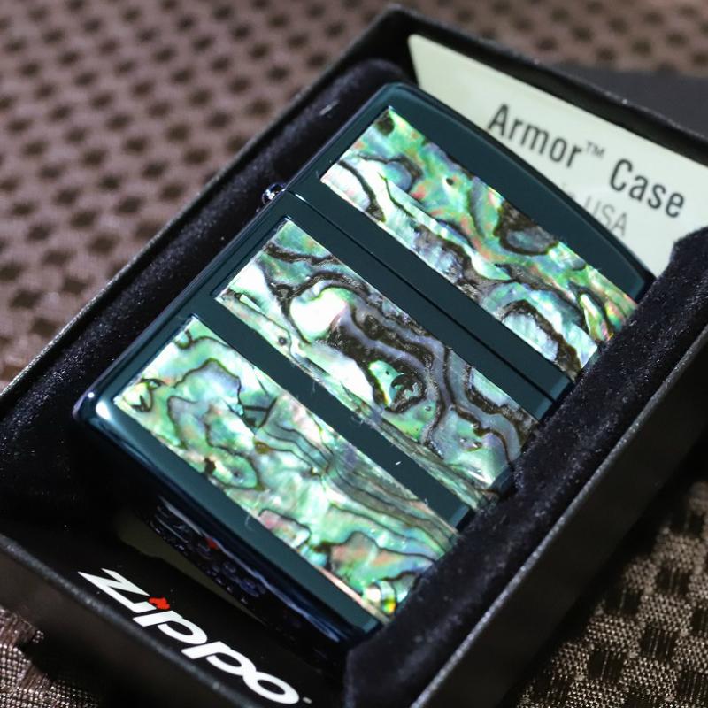 ZIPPO（ジッポー） 限定ZIPPO 3面加工 アーマーシェル3ライン ブルー 