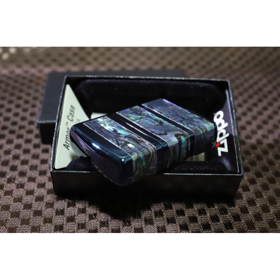 ZIPPO（ジッポー） 限定ZIPPO 3面加工 アーマーシェル3ライン ブルー 