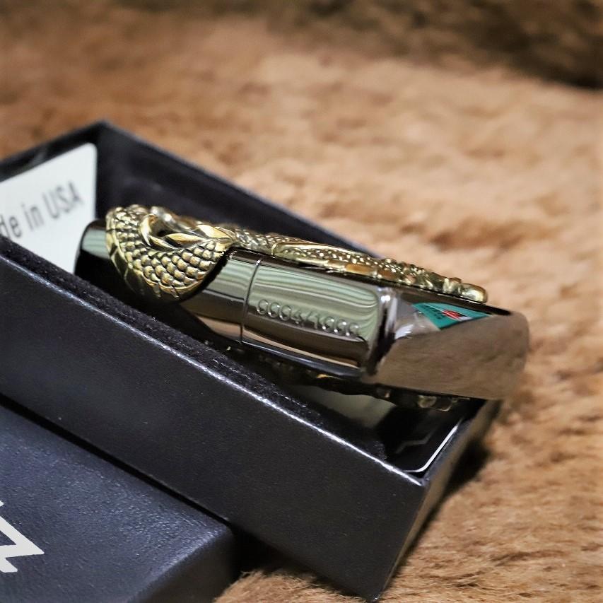 限定ZIPPO 重厚 両面ドラゴン ブラック 黒 龍 竜 金 限定ジッポ  人気 プレゼント おしゃれ 開運ジッポ レア ライター かっこいい zippo 双龍_3