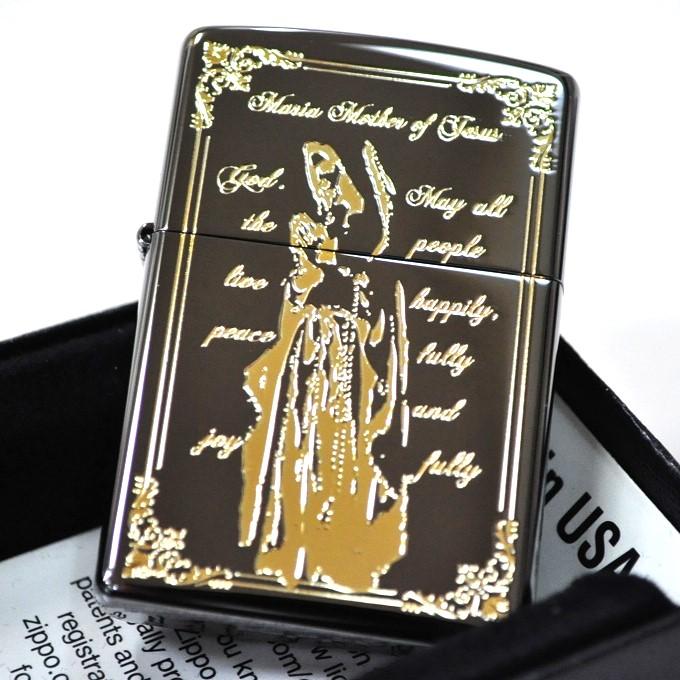ZIPPO Maria ゴールド 鏡面 ブラック ジッポー マリア クラシック 金 黒 人気 おしゃれ ブランド 売れ筋 おすすめ カジュアル zippo クリスマス プレゼント | ZIPPO