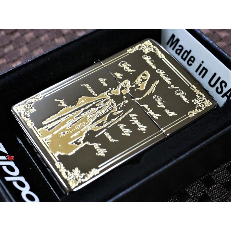 ZIPPO Maria ゴールド 鏡面 ブラック ジッポー マリア クラシック 金 黒 人気 おしゃれ ブランド 売れ筋 おすすめ カジュアル zippo クリスマス プレゼント | ZIPPO | 01