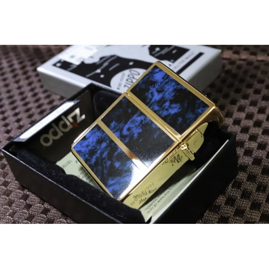 ZIPPO（ジッポー） 限定ZIPPO 1935 復刻レプリカ 4面マーブルライン 青
