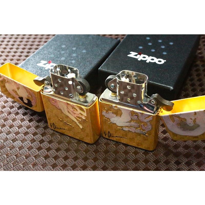 ZIPPO 天野喜孝 風神 雷神 ジッポー セット 金箔風仕上げ 立体 ZIPPO 天野喜孝 風神 雷神 ジッポー セット 金箔風仕上げ 立体