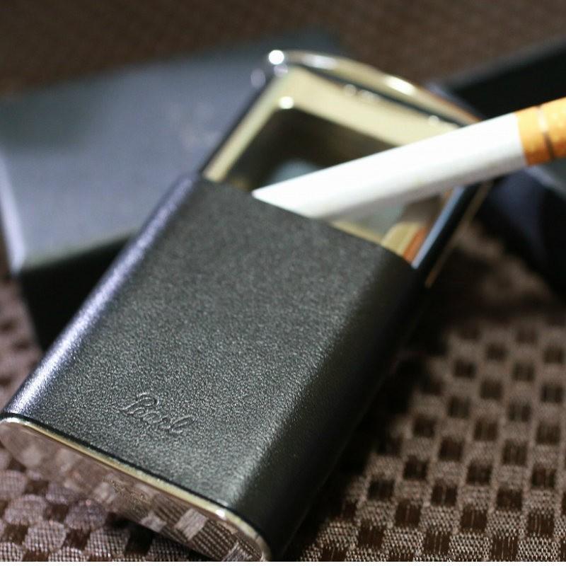 Pearl ブランド携帯灰皿 本革巻き仕上げ タスカ ブラック 人気