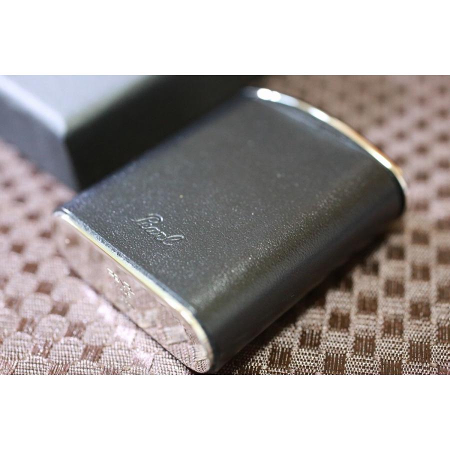 Pearl ブランド携帯灰皿 本革巻き仕上げ タスカ ブラック 人気