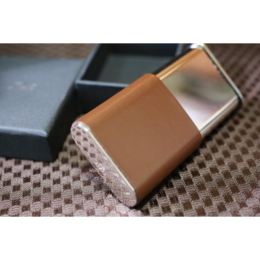 Pearl ブランド携帯灰皿 本革巻き仕上げ タスカ ブラウン 人気