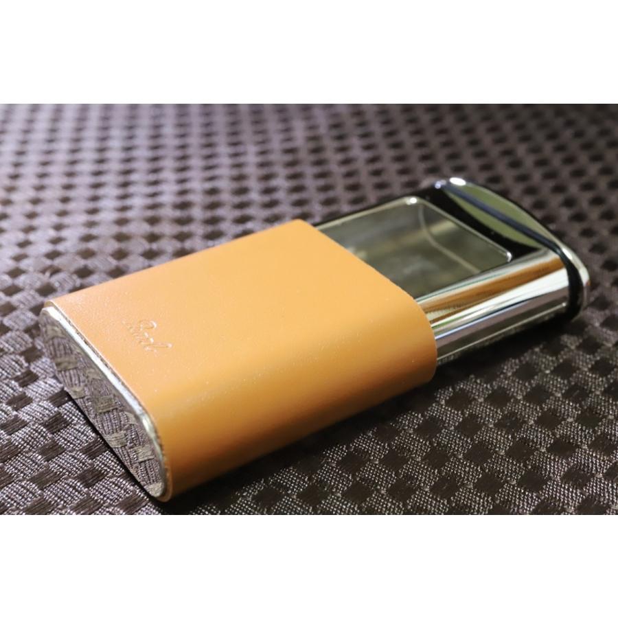 Pearl ブランド携帯灰皿 本革巻き仕上げ タスカ キャメル 人気