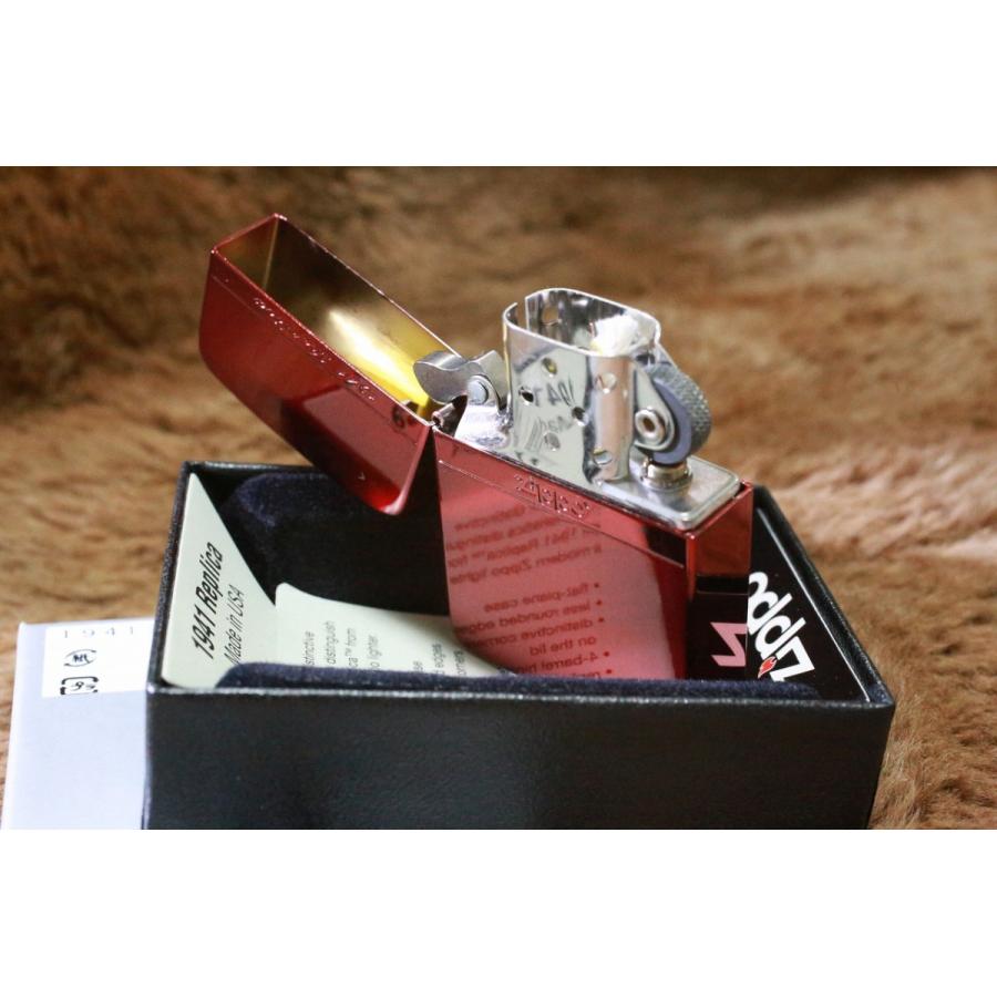 ZIPPO 1941レプリカ ミラーライン レッドサテン ブランド