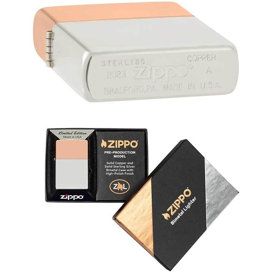 ZIPPO 純銀 純銅 限定生産 バイメタル スターリングシルバー ZIPPO 純銀 純銅 限定生産 バイメタル スターリングシルバー