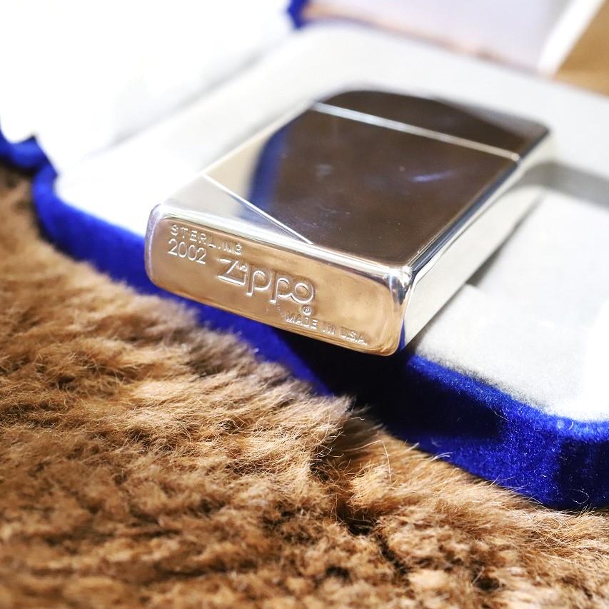 ZIPPO 純銀 ジッポー スリムタイプ 2002年 ビンテージ STERLING 