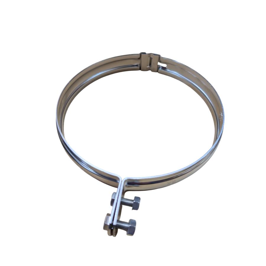 ヴィンテージ　ハンドカフ 年代不明　ステンレス製 手染めエイジングレザーハンドストラップ 001（CURA 真鍮製2重リング