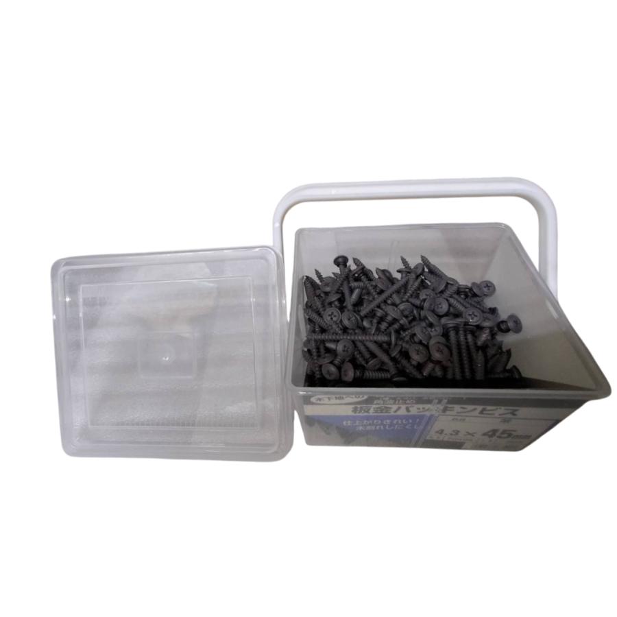 木下地用 板金パッキンビス 4．3X45mm 茶色 鉄製品 250本入り
