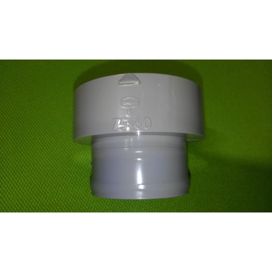 異径たてソケット　異径継手　グレー　ＵＴ７５−ＵＴ６０　７５×６０　GE13G　エスロン雨樋　積水化学工業 ge13g | セキスイ | 01