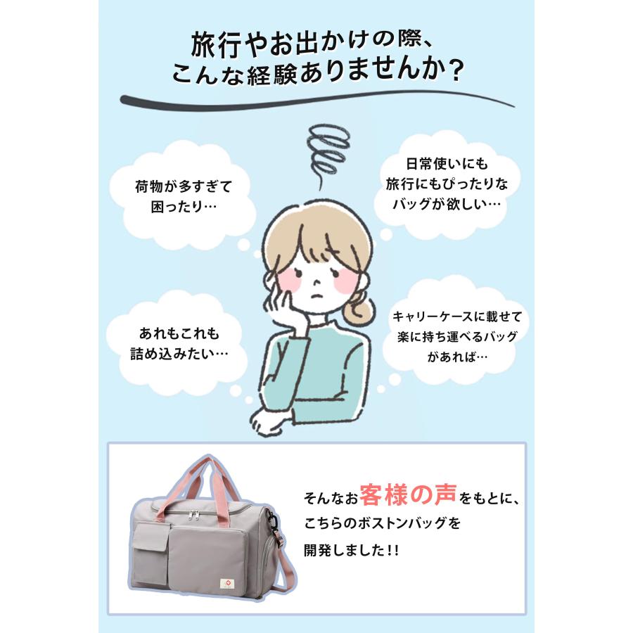 FUKUTA ボストンバッグ スポーツバッグ キャリーオンバッグ 旅行バッグ