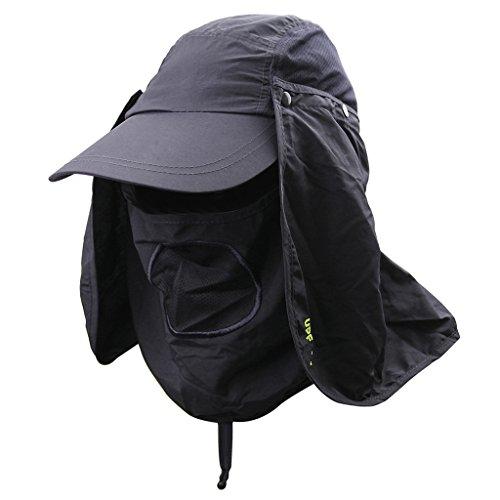 [QCHOMEE] 日除け帽 UVカット帽子 つば広ハット 紫外線対策 通気性 軽量 速乾 日焼け防止 ガーデニング 帽子 ネックカバー 顔 首
