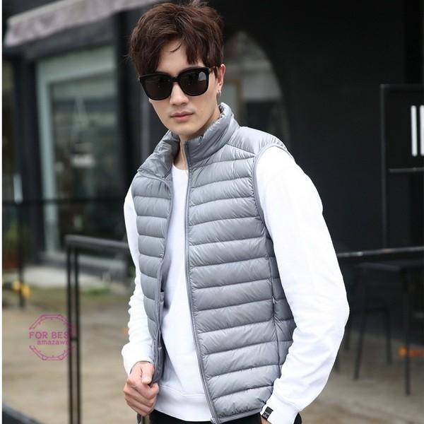 コート ダウンベスト メンズ ダウン ベスト 定番 軽めジレ ライトダウン ジャケット 袖なし 薄手 立ち襟 暖 大きいサイズ Fb For Best 通販 Yahoo ショッピング