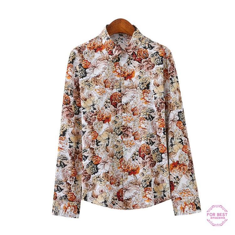 長袖シャツ メンズ 花柄 カジュアルシャツ シャツ 長袖 アロハシャツ 花柄シャツ カジュアル 開襟シャツ おしゃれ 夏 父の日 Fb For Best 通販 Yahoo ショッピング