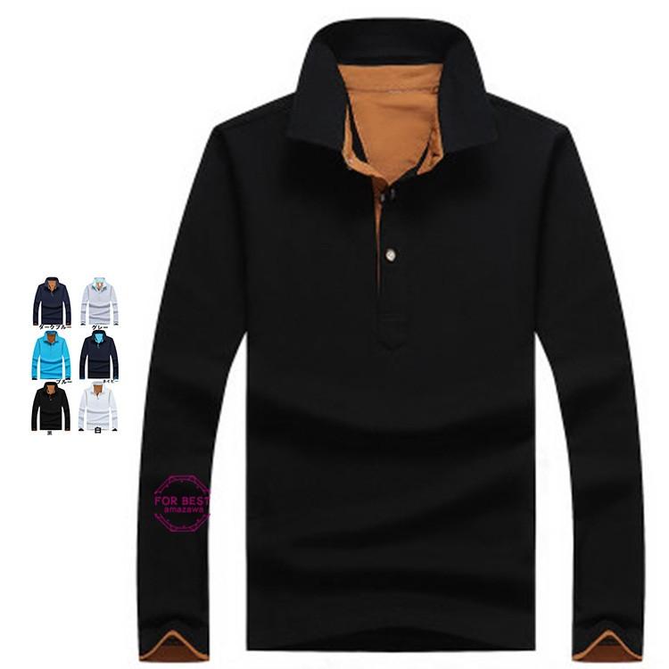 ポロシャツ メンズ 長袖 ポロ Polo 長袖ポロシャツ ビジネス ユニフォーム ボタン付き 折り襟 ゴルフウェア 春 父の日 Fb For Best 通販 Yahoo ショッピング