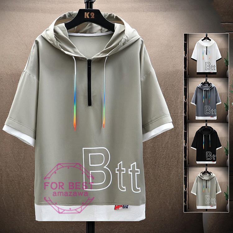 パーカー メンズ 薄手 半袖パーカー 夏 半ジップパーカー カジュアル フード スポーツ おしゃれ 大きいサイズ 夏 Fb For Best 通販 Yahoo ショッピング