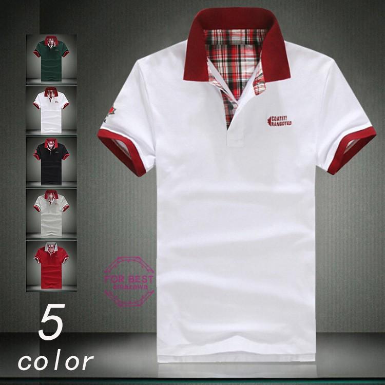 ポロシャツ メンズ 半袖 おしゃれ 半袖ポロシャツ 切り替え シャツ 大きいサイズ ビジネス カジュアル 夏 返品 交換対象商品
